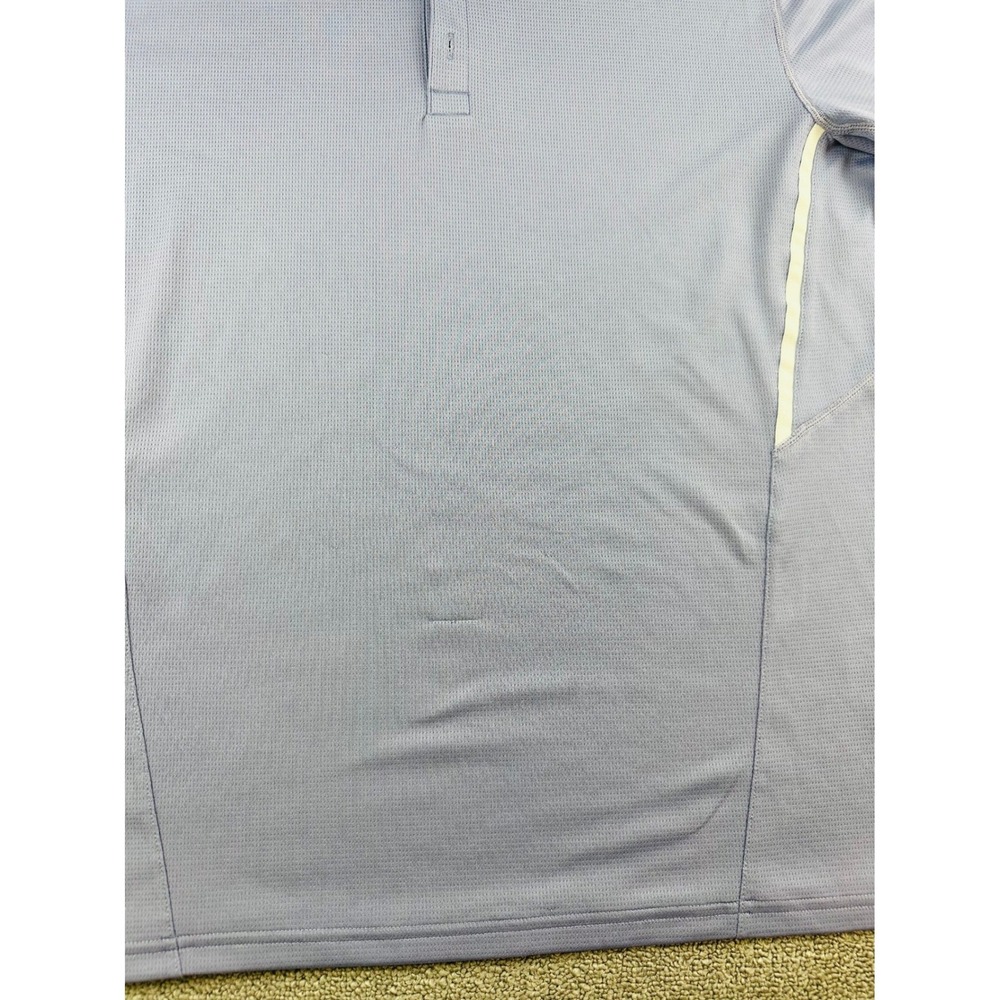 Nike Dri-Fit Polo Shirt L Blue Colorblock Athletic Short Sleeve Golf Sporty - Picture 8 of 13